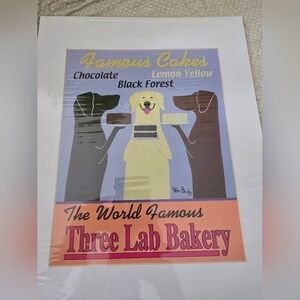 Three Lab Bakery Art Print